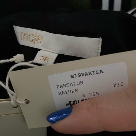 MAJE [NWT] "Pakila" Woven Wide-Leg Trouser - Picture 9 of 9